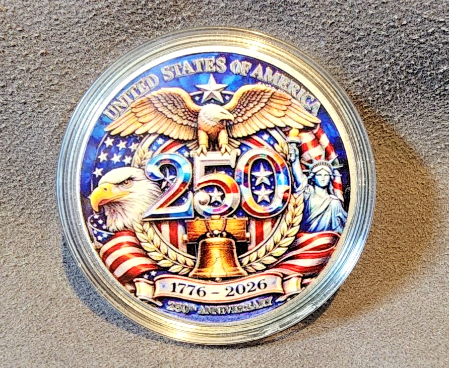 1776-2026 USA 250th Anniversary Patriotic Collectible Coin Ships From USA3