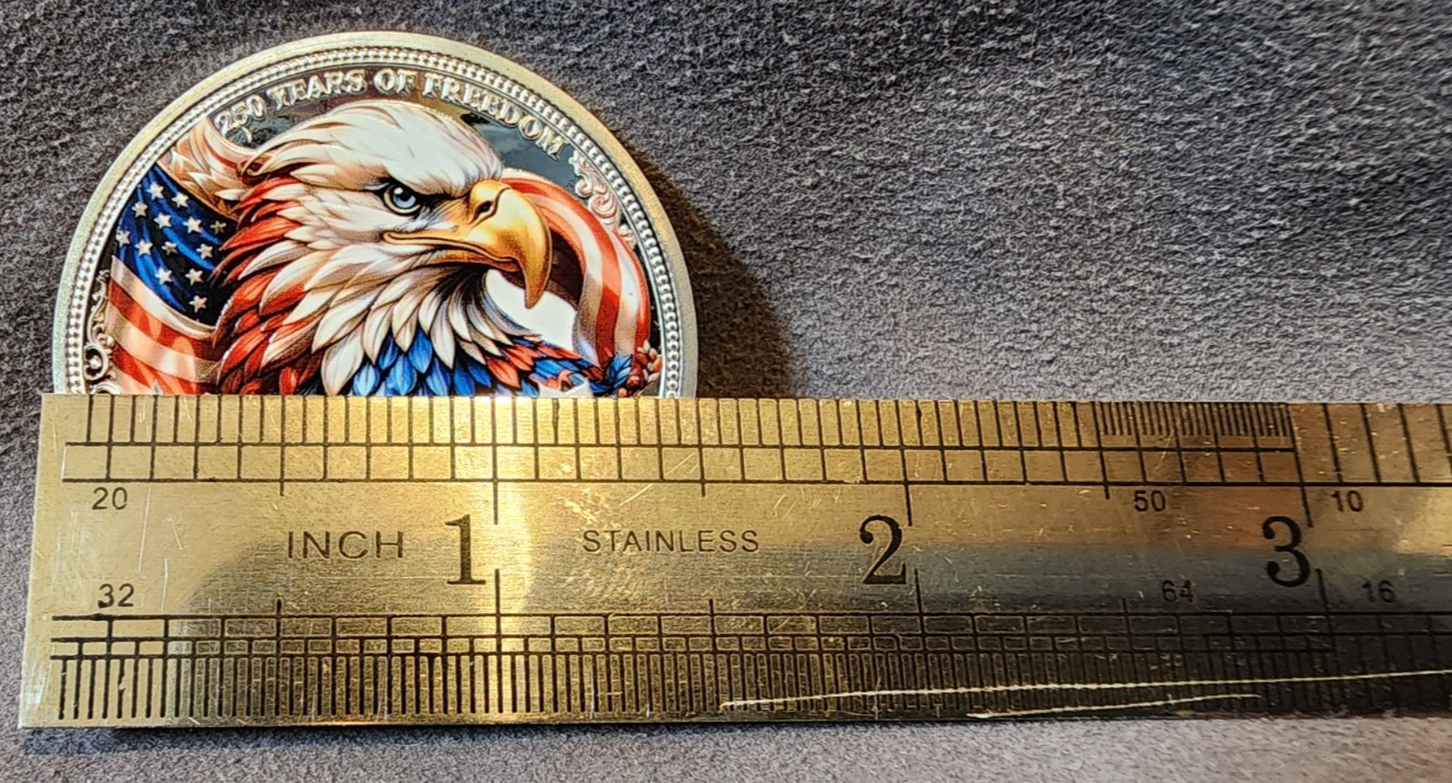 250TH ANNIVERSARY Patriotic American Bald Eagle 1776-2026 USA COMEMMORITIVE COIN3