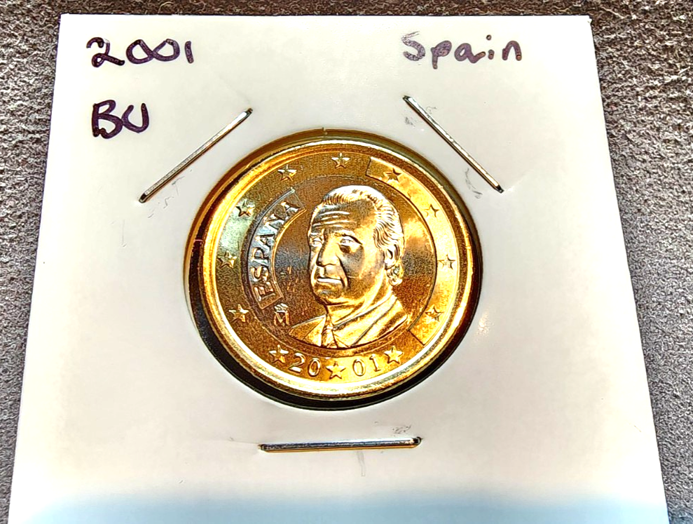 2001 BU Spain 1 Euro Coin World Coin Foreign Currency0