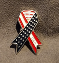 USA Patriotic Red/White/Blue American Flag Ribbon Lapel Hat Broach Pin0