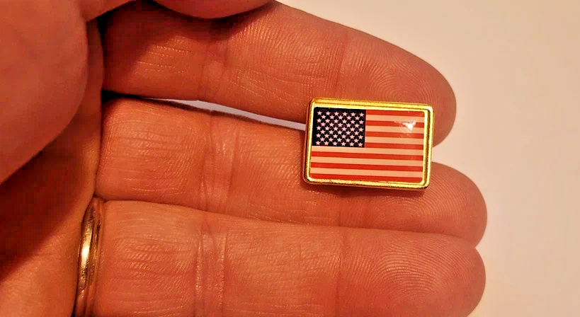 Set Of One Each American Waving/Rectangle Flag Patriotic Lapel/Brooch/Hat Pins3