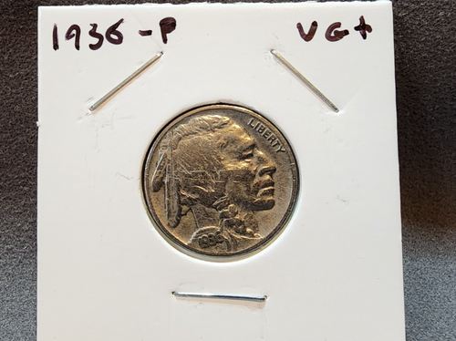 1936-P Philadelphia Mint Buffalo Nickel VG+0