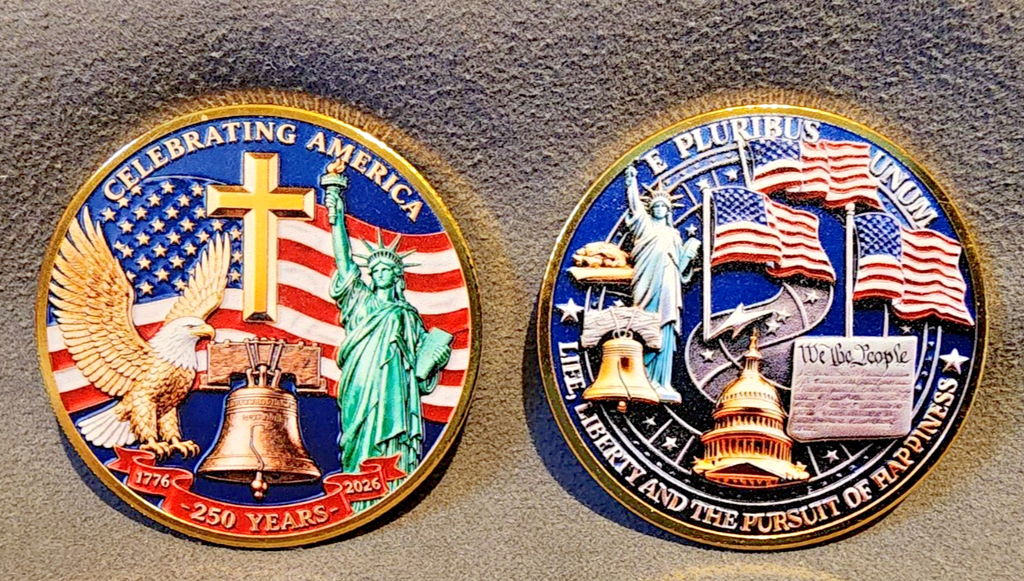 1776-2026 United States 250Th Anniversary Patriotic Collectible Coin USA SHIPPER0