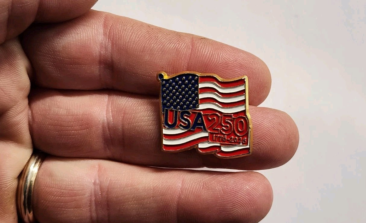 USA 250th Anniversary Flag Patriotic Lapel Brooch Hat Pin1
