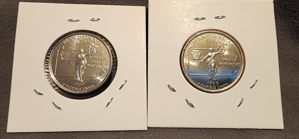1999 P D Pennsylvania State Quarters BU Uncirculated From Mint Set1