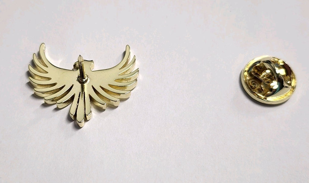 Gold Toned Flying Phoenix Lapel Brooch Hat Pin2
