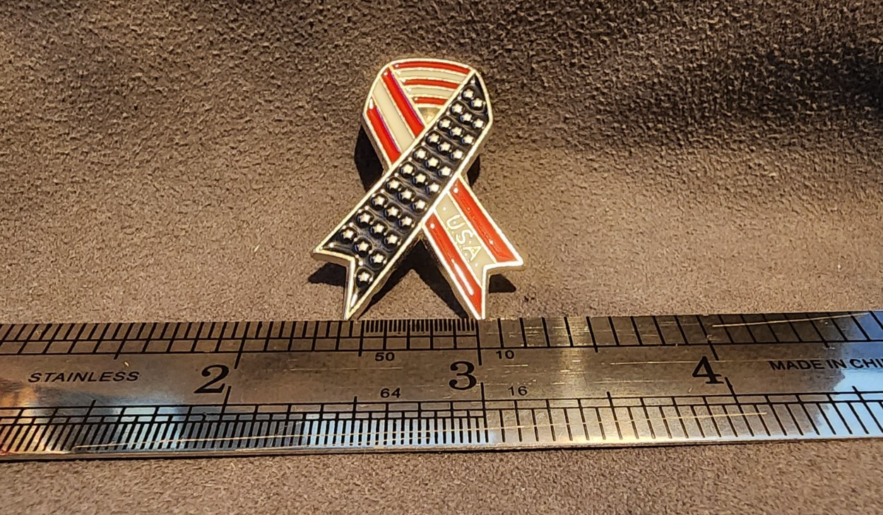 USA Patriotic Red/White/Blue American Flag Ribbon Lapel Hat Broach Pin2