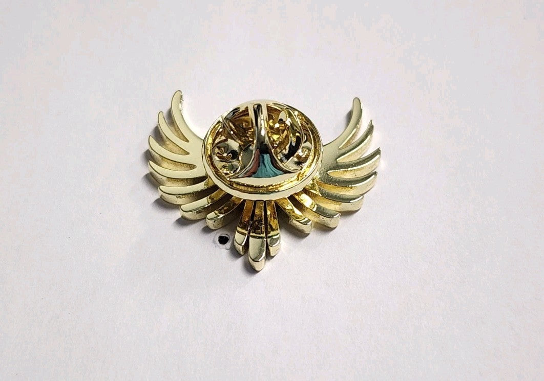 Gold Toned Flying Phoenix Lapel Brooch Hat Pin3