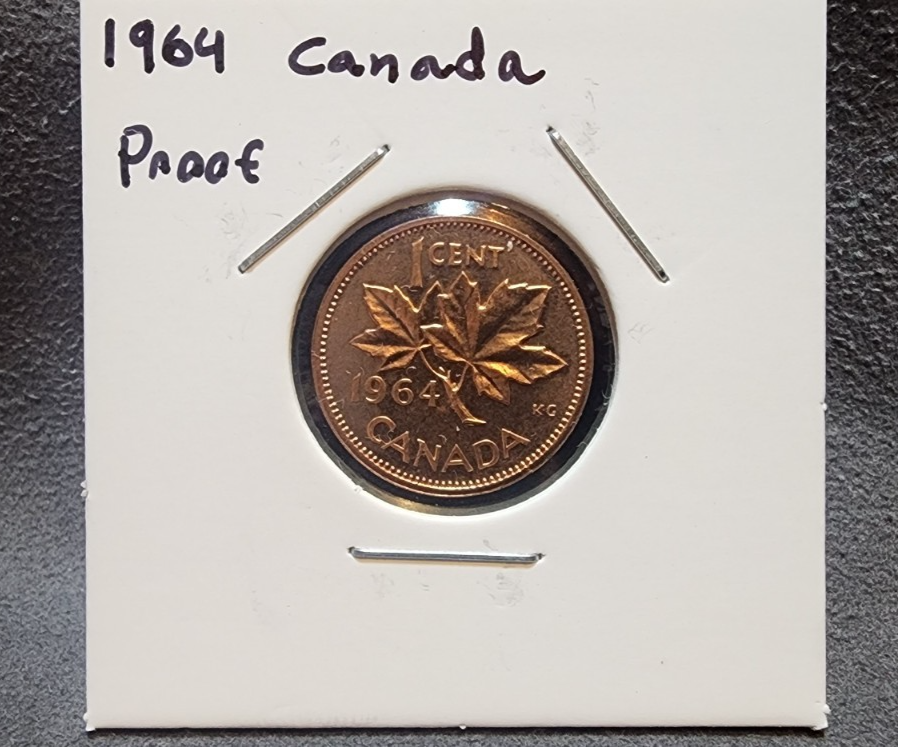 Canada Proof 1964 Cent Royal Canadian Mint0