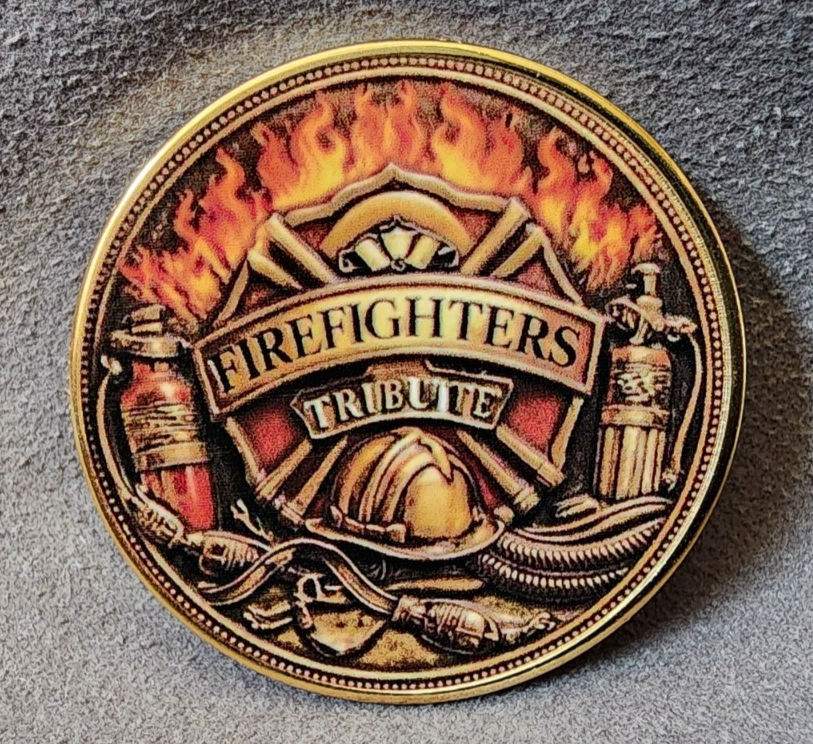Firefighters Honor The Brave Fireman Collectible Coin SHIPS IN USA0