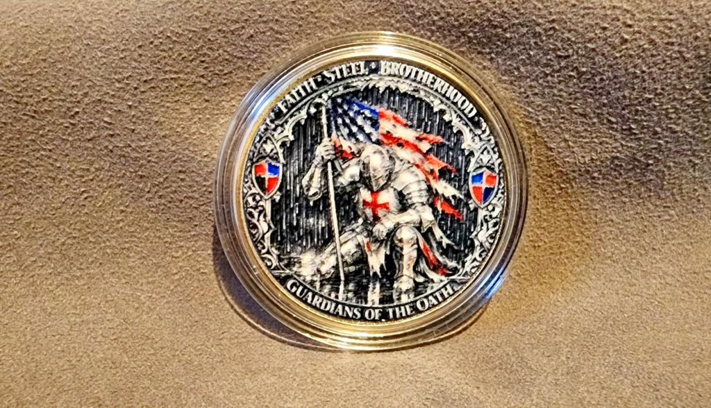 Brotherhood Of Knights Defenders Faith Steel Collectible Coin USA SHIPPER2