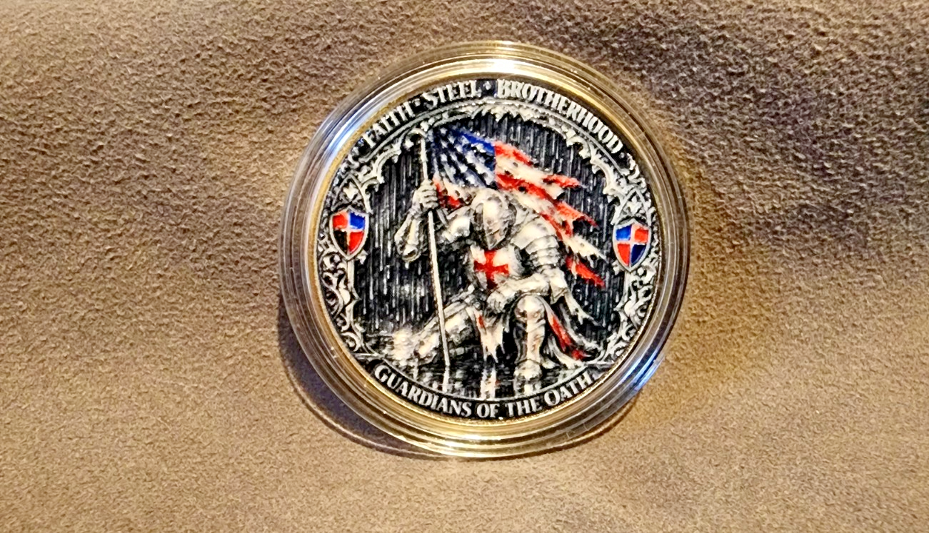 Brotherhood Of Knights Defenders Faith Steel Collectible Coin USA SHIPPER2