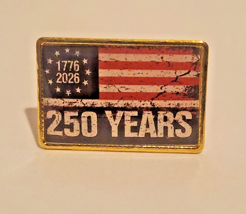 United States 250th Antiquated Lapel Brooch Hat Pin Patriotic Antiquated Look0