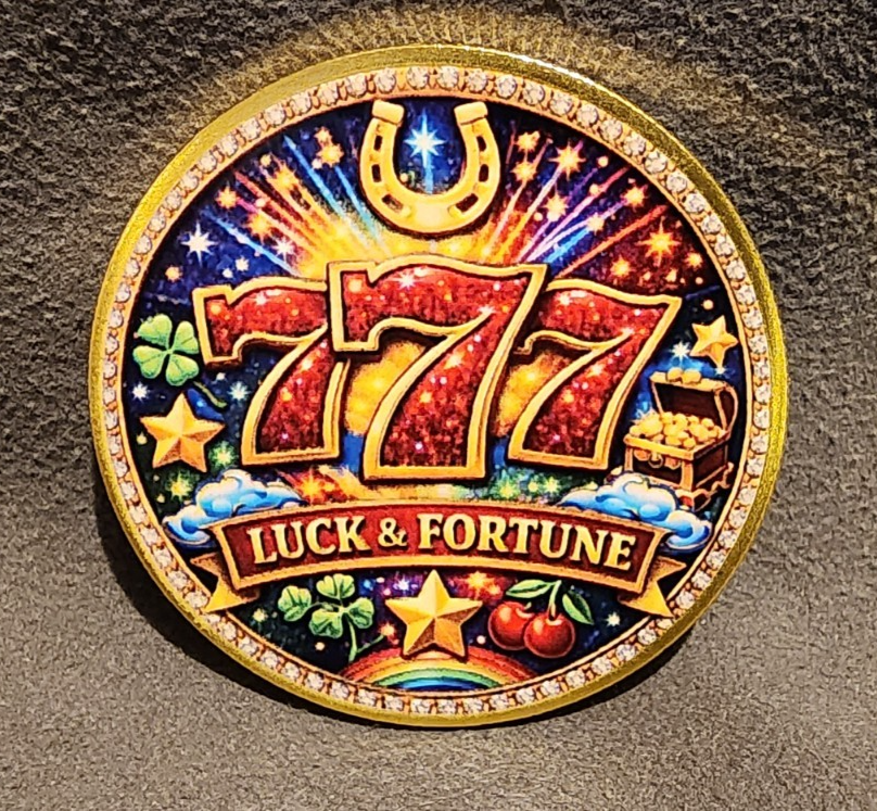 777 LUCKY COIN FOR GOOD FORTUNE AND WEALTH COLLECTIBLE COIN USA SHIPPER0