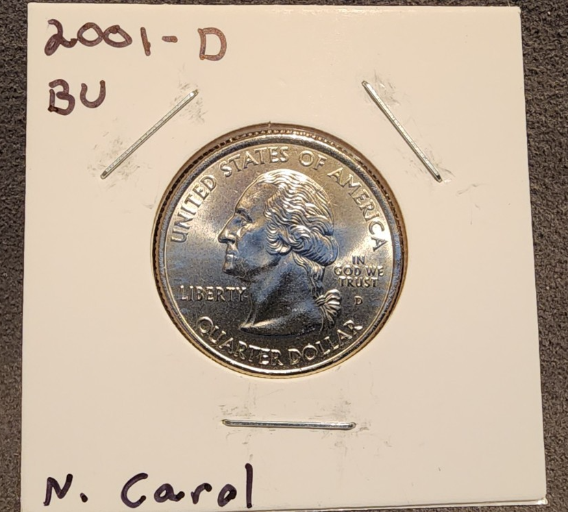 2001 D North Carolina State Quarter BU Uncirculated From Mint Set0