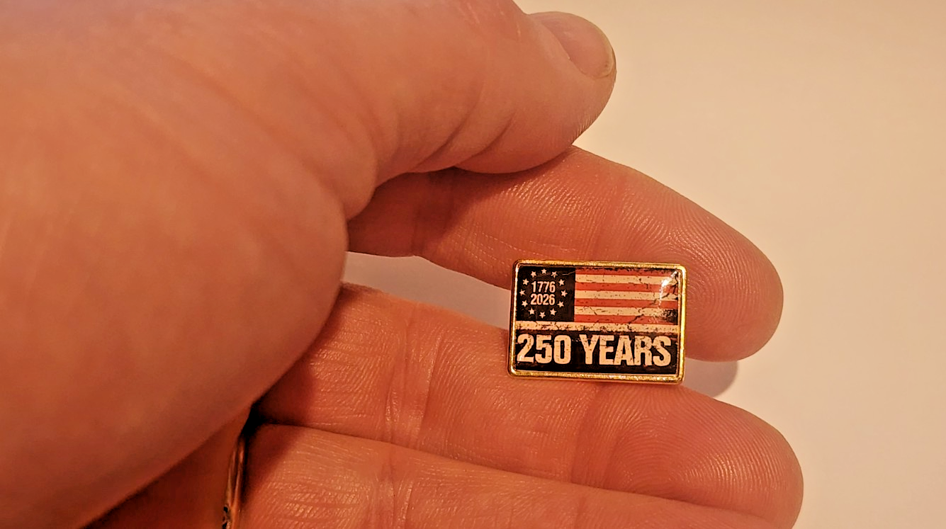 United States 250th Antiquated Lapel Brooch Hat Pin Patriotic Antiquated Look3