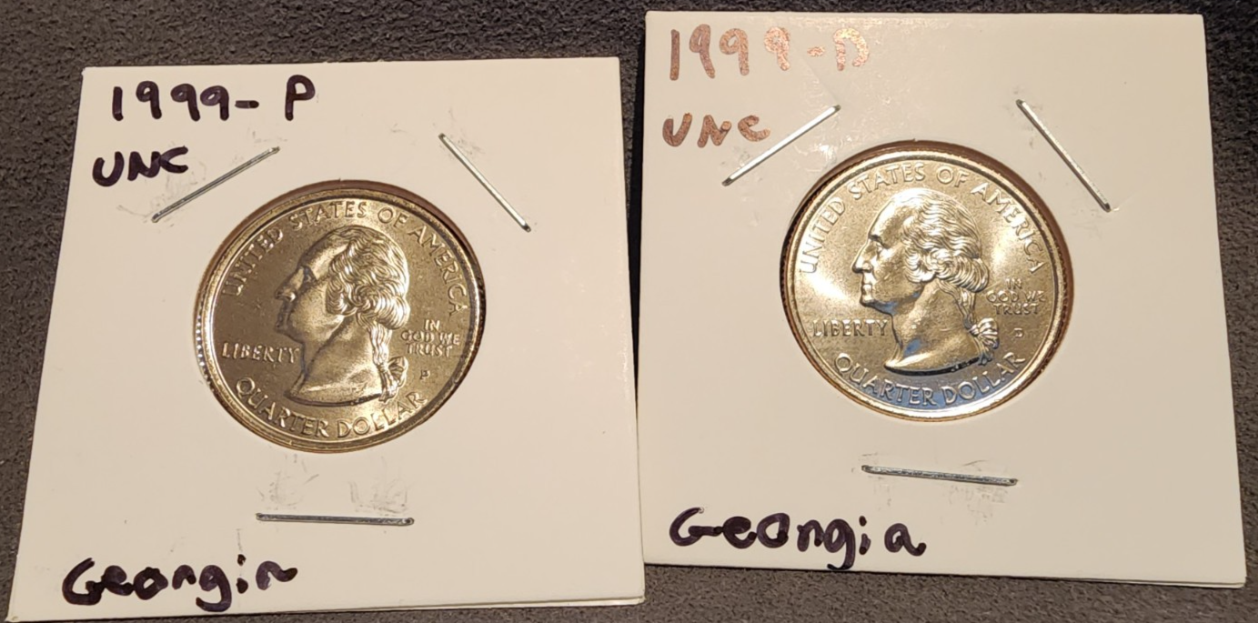 1999 P D Georgia State Quarter BU Uncirculated From Mint Set0