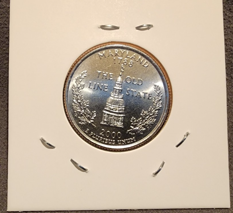 2000 Maryland D State Quarter - BU - Uncirculated From Mint Set1