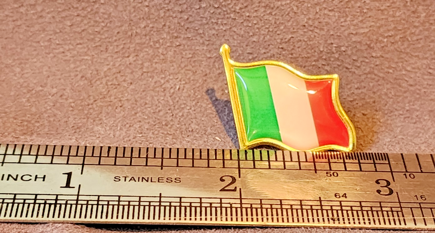 Italy Italian Wavy Style World Pride Heritage Flag Enamel Lapel Brooch Hat Pin2