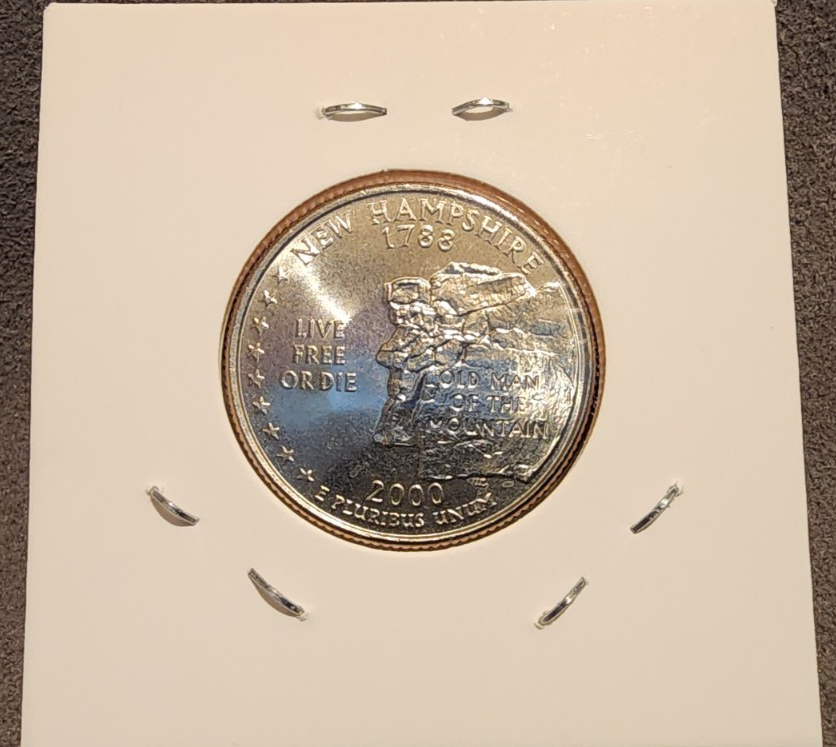 2000 D - New Hampshire - State Quarter - BU Uncirculated From Mint Set1