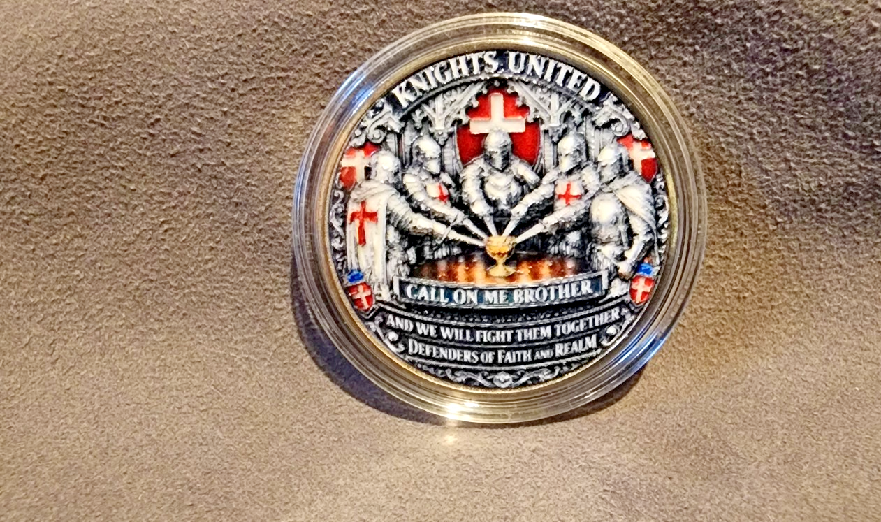 Brotherhood Of Knights Defenders Faith Steel Collectible Coin USA SHIPPER3