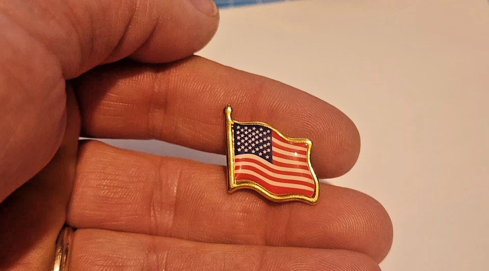 Set Of One Each American Waving/Rectangle Flag Patriotic Lapel/Brooch/Hat Pins6