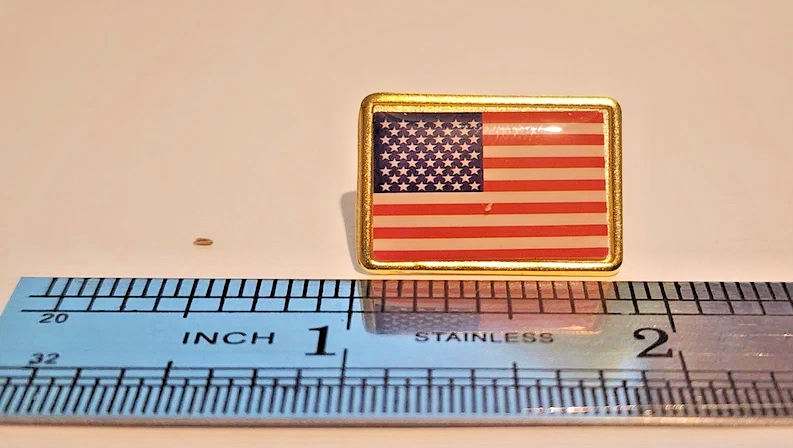 Set Of One Each American Waving/Rectangle Flag Patriotic Lapel/Brooch/Hat Pins2