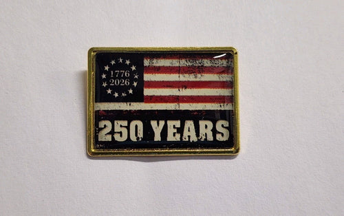 1776-2026 250 Years Betsy Ross Rectangle Flag Lapel Brooch Hat Pin0