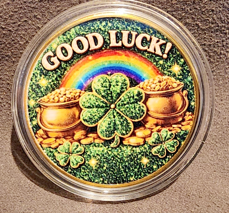 777 LUCKY CLOVER COIN GOOD FORTUNE AND WEALTH COLLECTIBLE COIN USA SHIPPER2