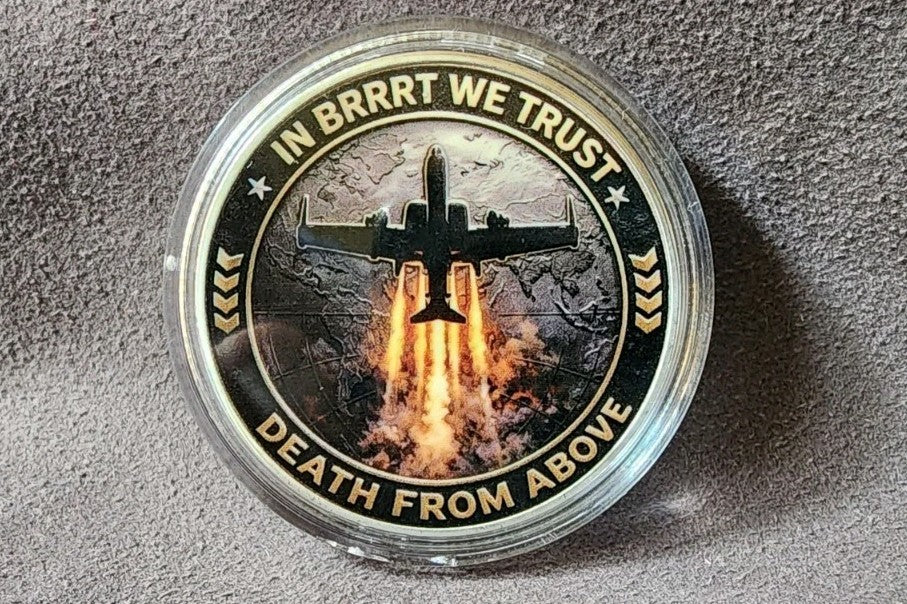 A10 Warthog In BRRRT We Trust, Death From Above Collectible Coin USA Shipper3