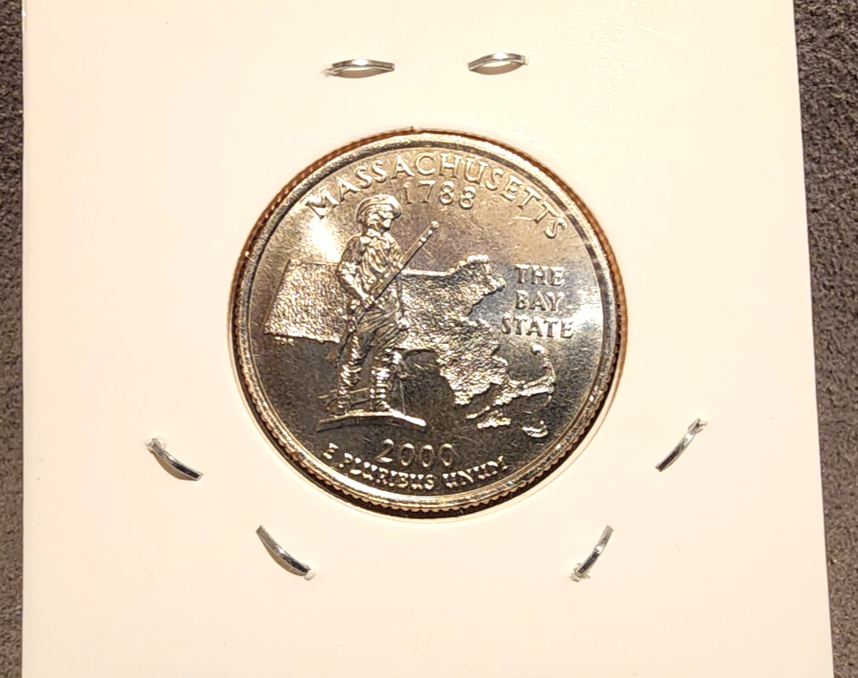 2000 D Massachusetts State Quarter - BU - Uncirculated - From Mint Set1