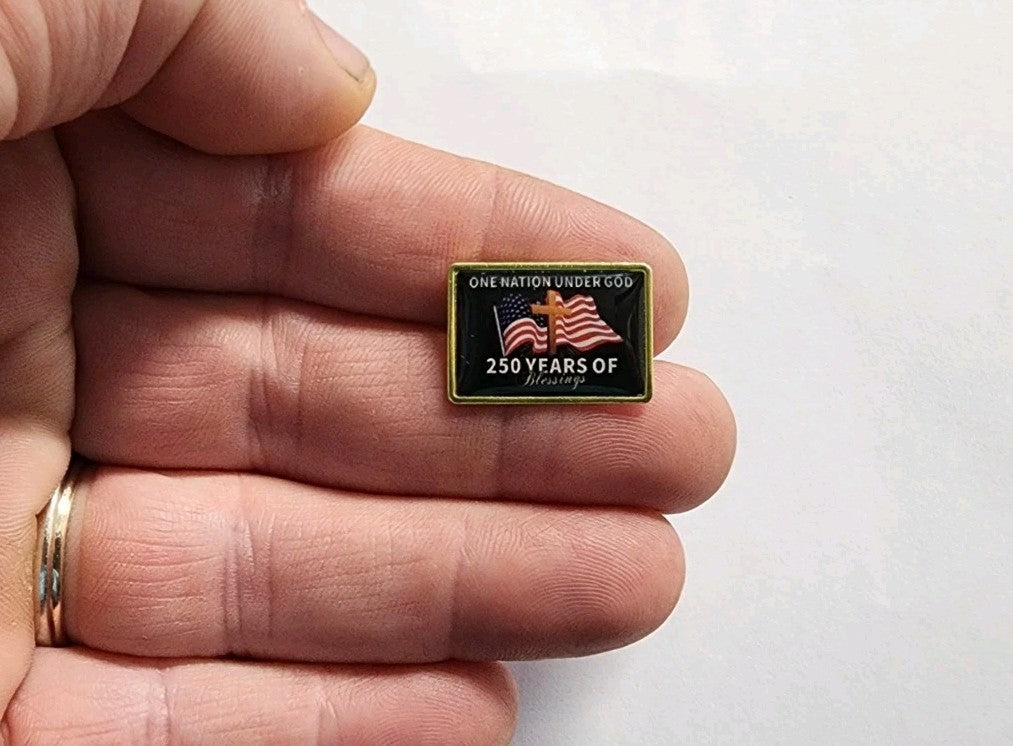 One Nation Under God 250 Years Of Heritage Christian Lapel Brooch Hat Pin1