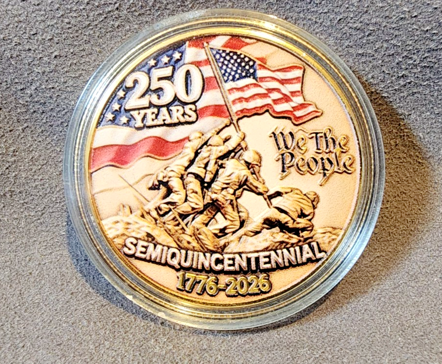 250TH ANNIVERSARY US MARINES IWO JIMA COLLECIBLE COIN SHIPS FROM USA3