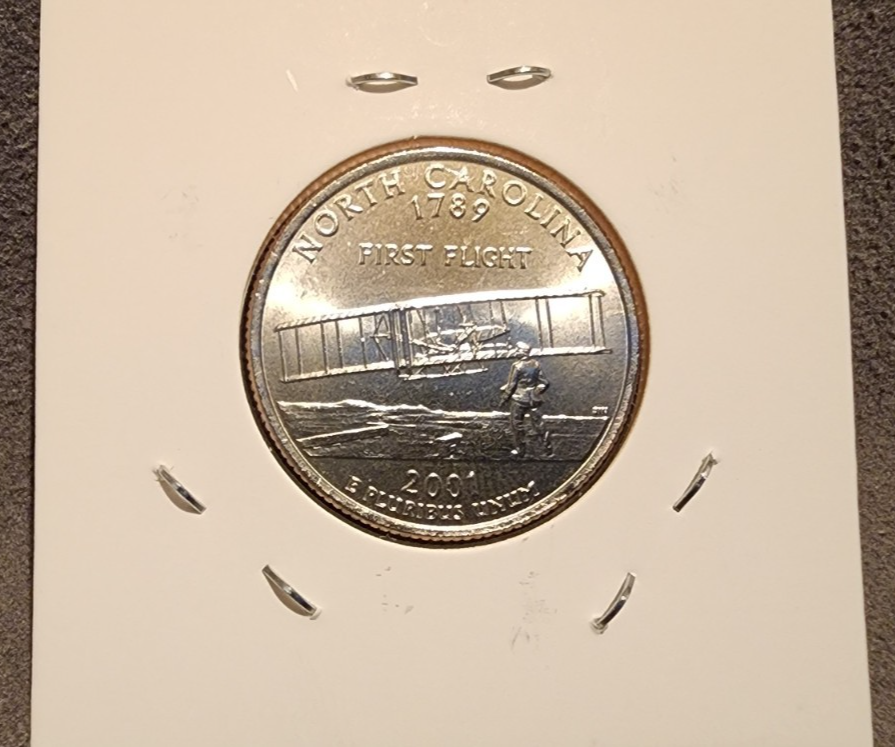 2001 D North Carolina State Quarter BU Uncirculated From Mint Set1
