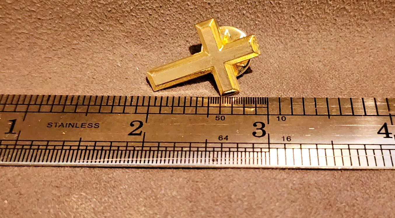 Gold Toned Christian Crucifix Cross Lapel Brooch Hat Pin4