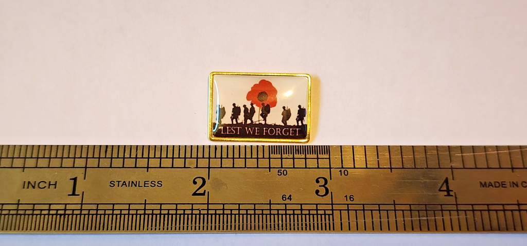 Lest We Forget Veterans Memorial Red Poppy Lapel Brooch Hat Pin2