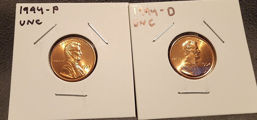 1994 P  D Lincoln Cent BU Uncirculated From Mint Set0