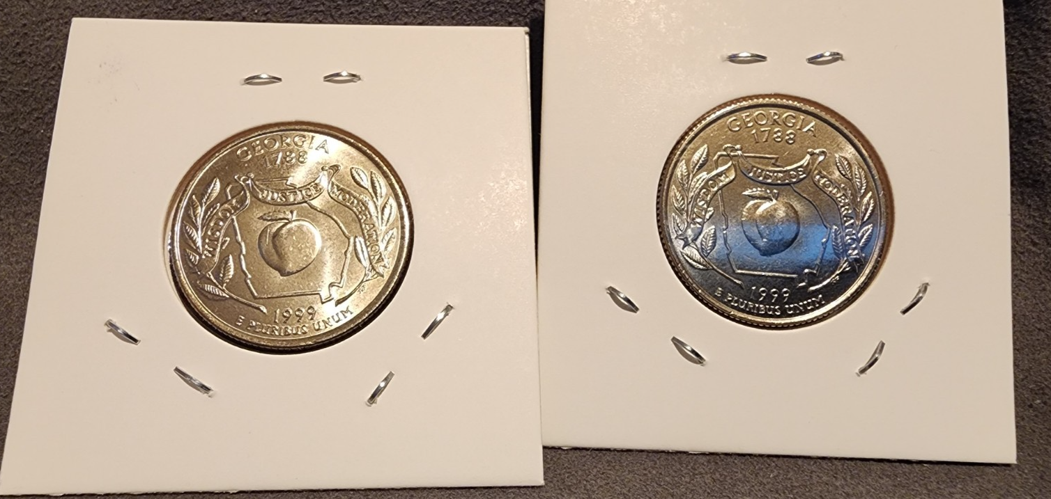 1999 P D Georgia State Quarter BU Uncirculated From Mint Set1