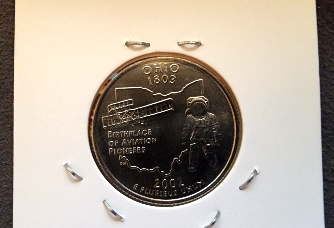 2002 D State Quarter Ohio BU Uncirculated From Mint Set0