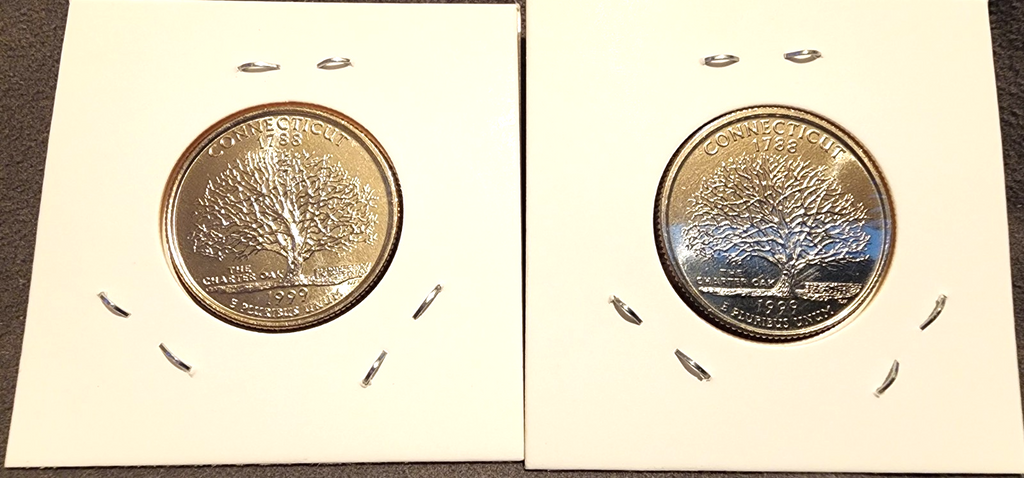 1999 P  D Connecticut State Quarter BU Uncirculated From Mint Set1