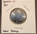 2000 D - New Hampshire - State Quarter - BU Uncirculated From Mint Set0