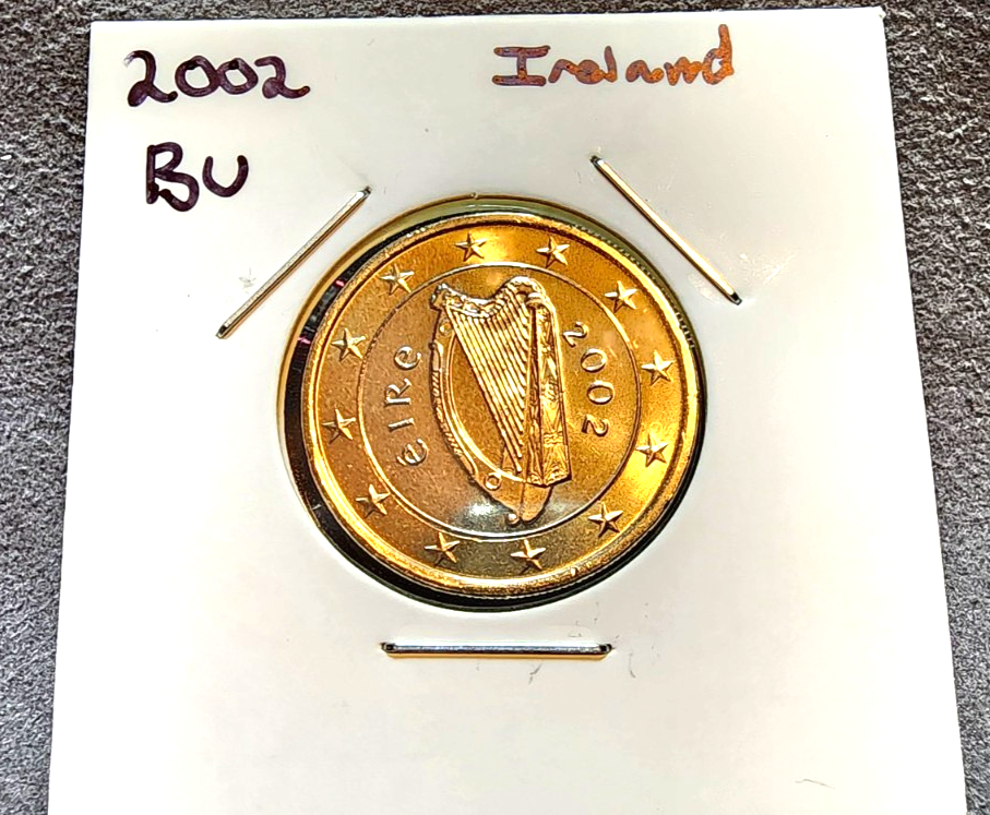 2002 BU Irish 1 Euro Coin World Coin Foreign Currency0