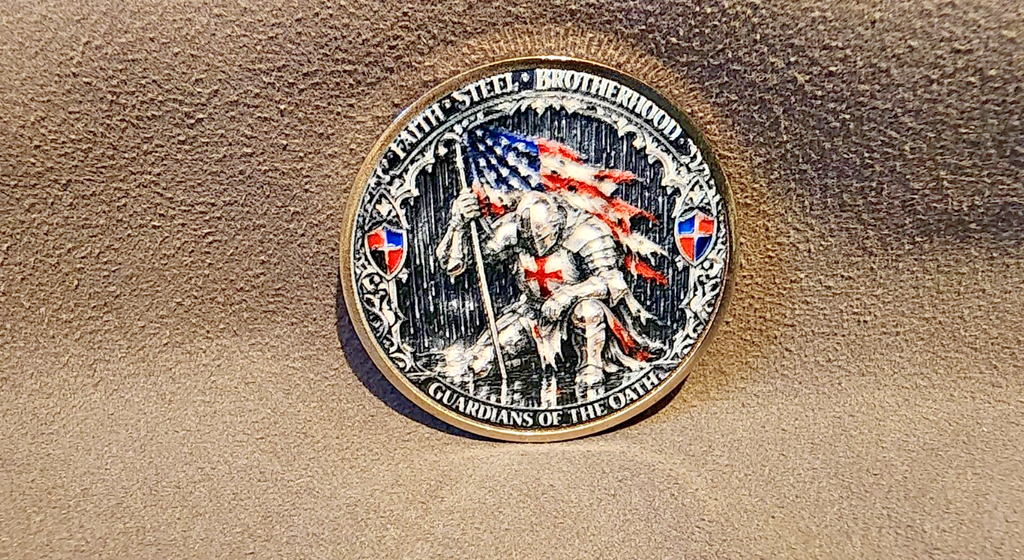 Brotherhood Of Knights Defenders Faith Steel Collectible Coin USA SHIPPER1