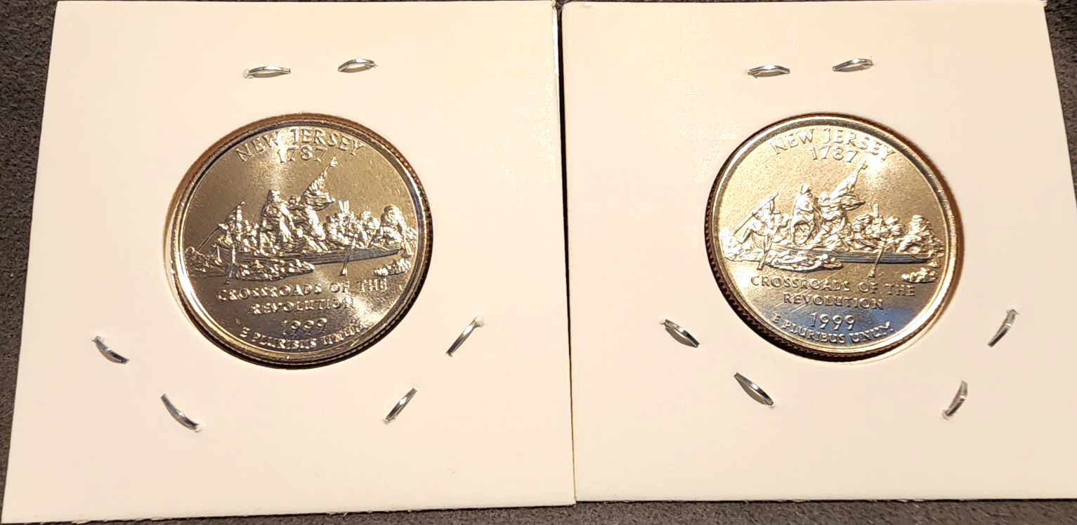 1999 P D New Jersey State Quarters BU Uncirculated From Mint Set1