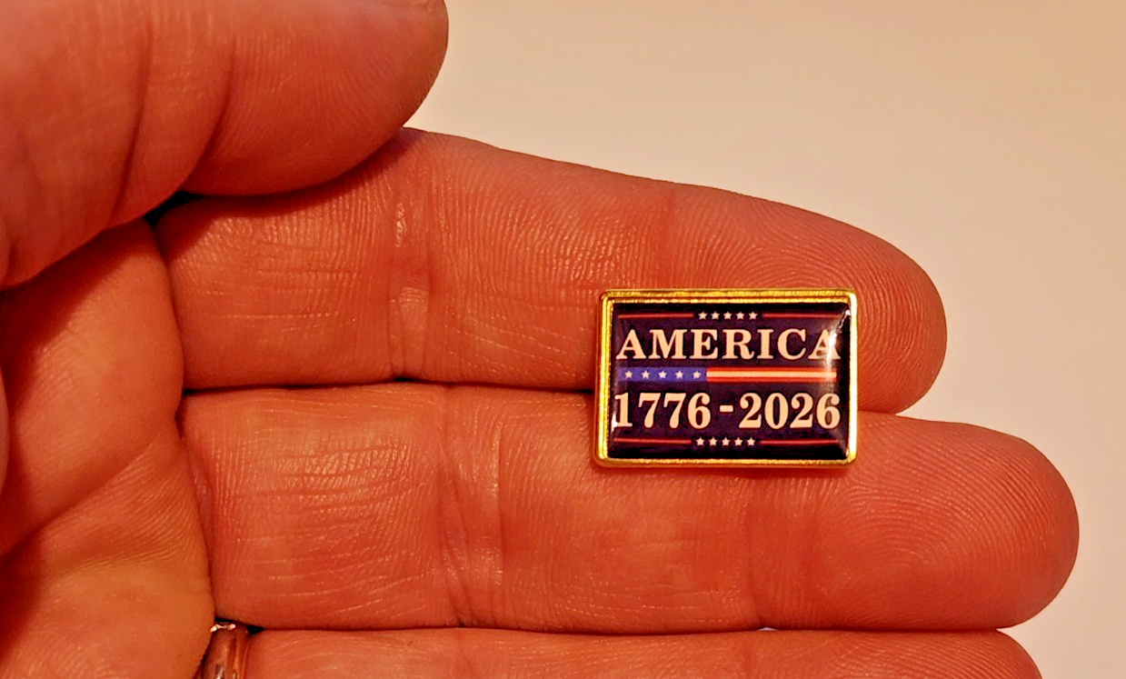 America 1776-2026 250th Celebration Lapel Hat brooch Pin USA Patriotic1