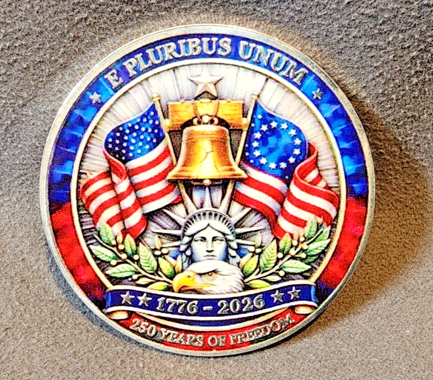 1776-2026 USA 250th Anniversary Patriotic Collectible Coin Ships From USA1