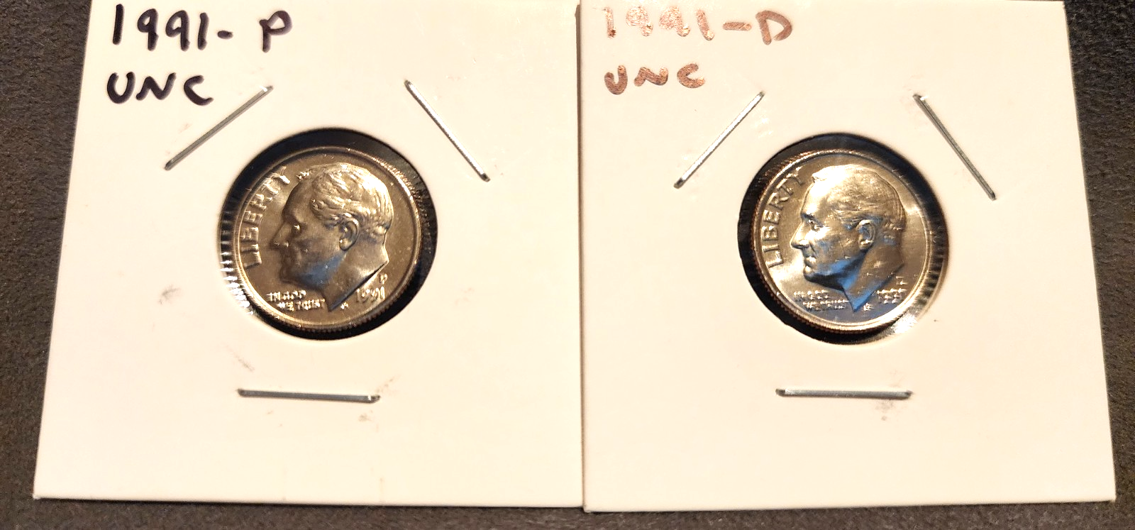 1991 P D Roosevelt Dime BU Uncirculated Pulled From Mint Set0