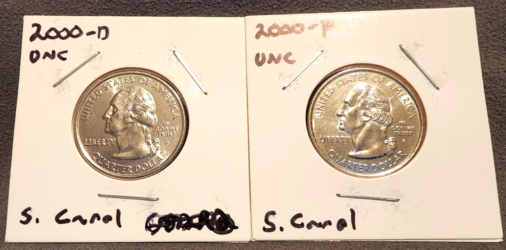 2000 D + P State Quarter South Carolina BU Uncirculated From Mint Set0