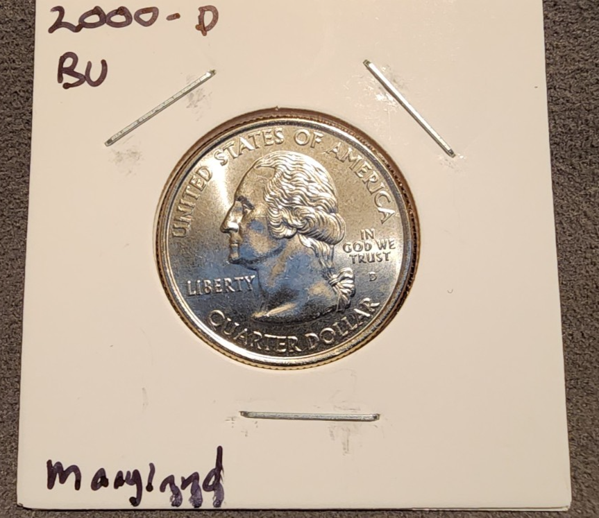 2000 Maryland D State Quarter - BU - Uncirculated From Mint Set0