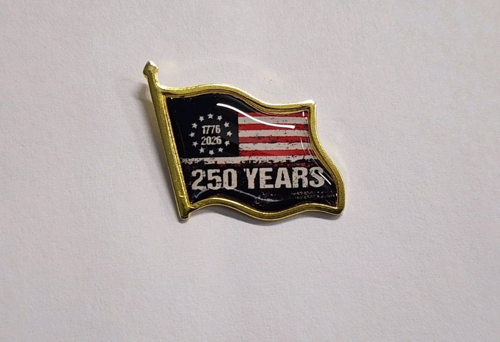 1776-2026 250 Years Betsy Ross Flag Lapel Brooch Hat Pin0